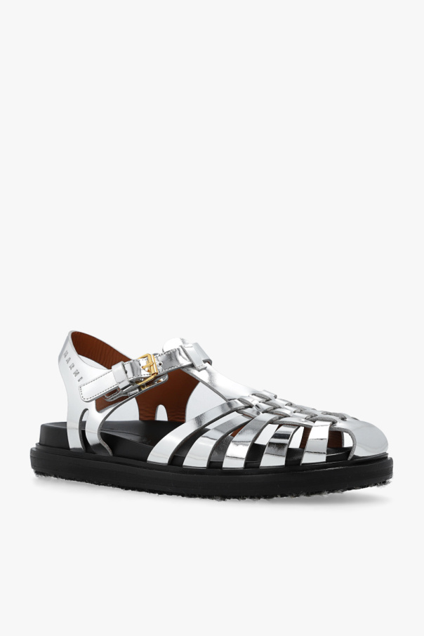 【MARNI】Fisherman Leather Sandals/追跡可能/全国送料無料 Marni Fisherman Leather Sandals | Black | FARFETCH BH